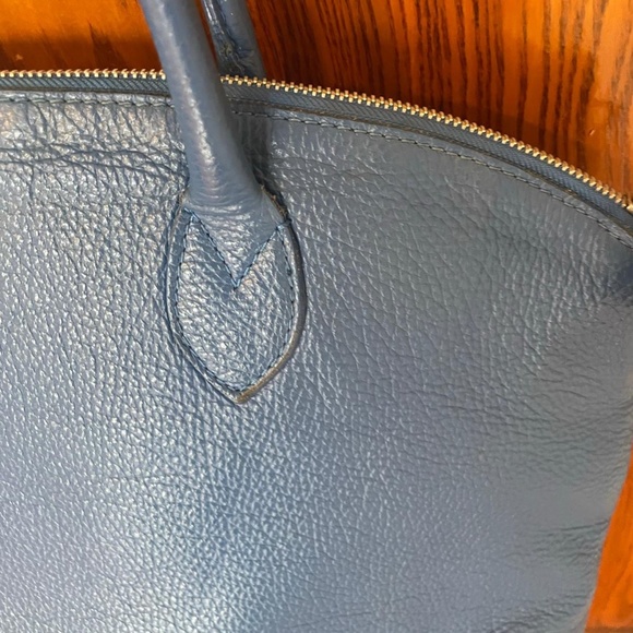 Cobalt blue LEATHER bag from Italy - Picture 7 of 7